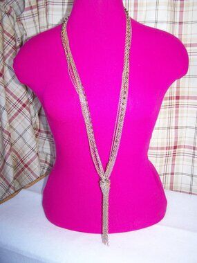 Gold Chains Tassel Necklace